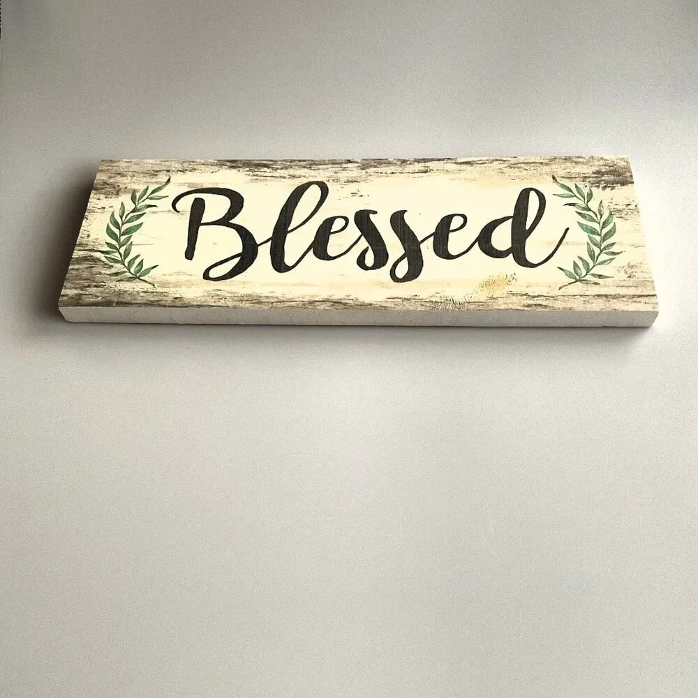 BLESSED WOODEN WALL HANGING DECORATIONS - Picture 2 of 7